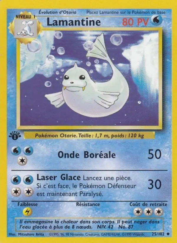 Lamantine – carte Pokémon TCG Peu Commune n°25
