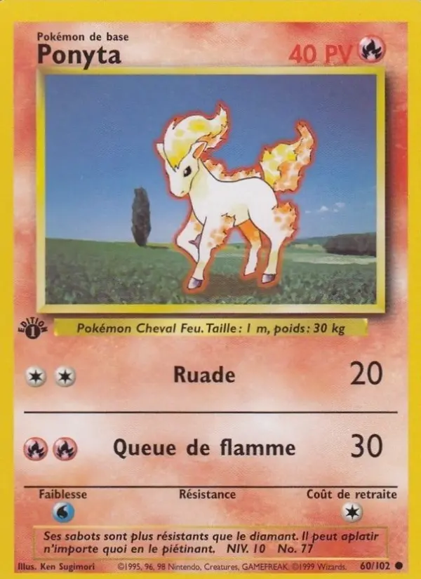 Ponyta – carte Pokémon TCG Commune n°60