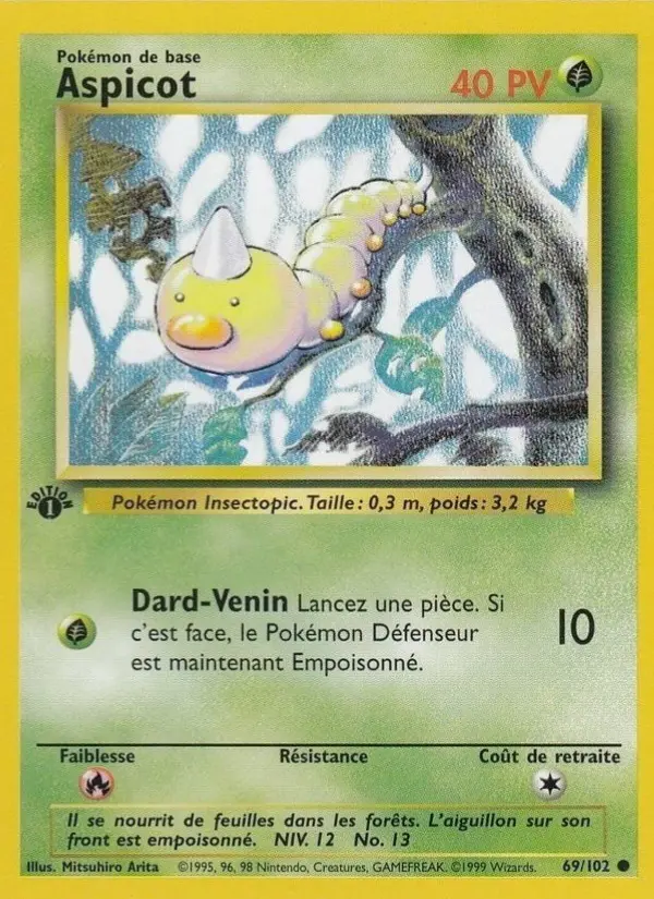 Aspicot – carte Pokémon TCG Commune n°69
