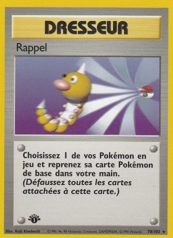 Rappel – carte Pokémon TCG Rare n°78