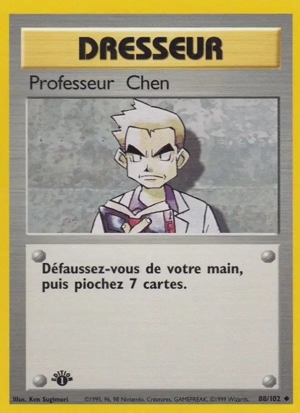 Professeur Chen – carte Pokémon TCG Peu Commune n°88