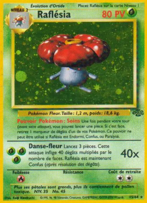 Raflésia – carte Pokémon TCG Rare n°15