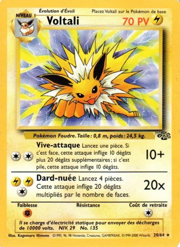 Voltali – carte Pokémon TCG Rare n°20