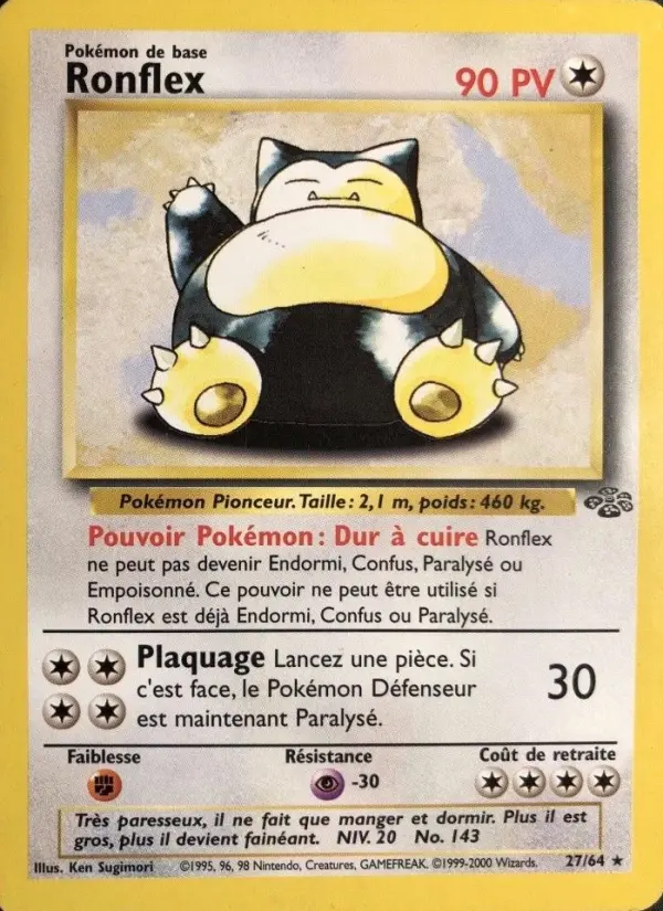 Ronflex – carte Pokémon TCG Rare n°27