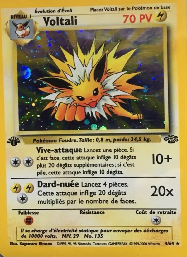 Voltali – carte Pokémon TCG Rare n°4