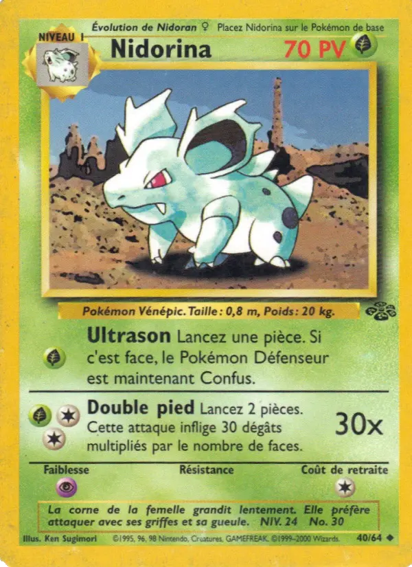Nidorina – carte Pokémon TCG Peu Commune n°40