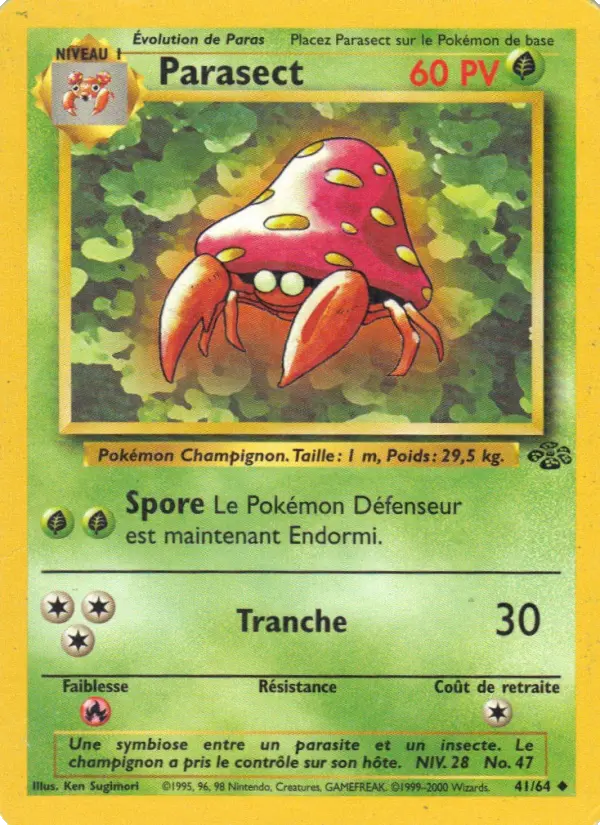 Parasect – carte Pokémon TCG Peu Commune n°41