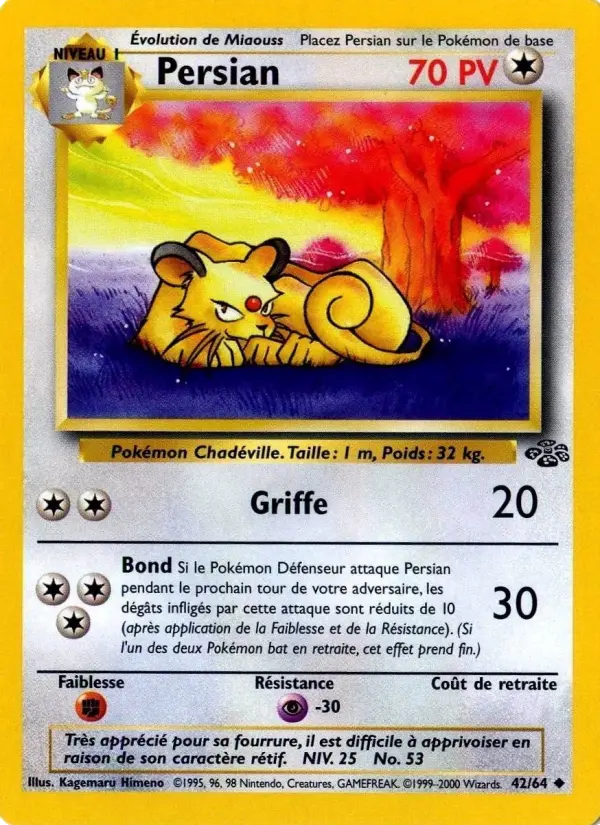 Persian – carte Pokémon TCG Peu Commune n°42