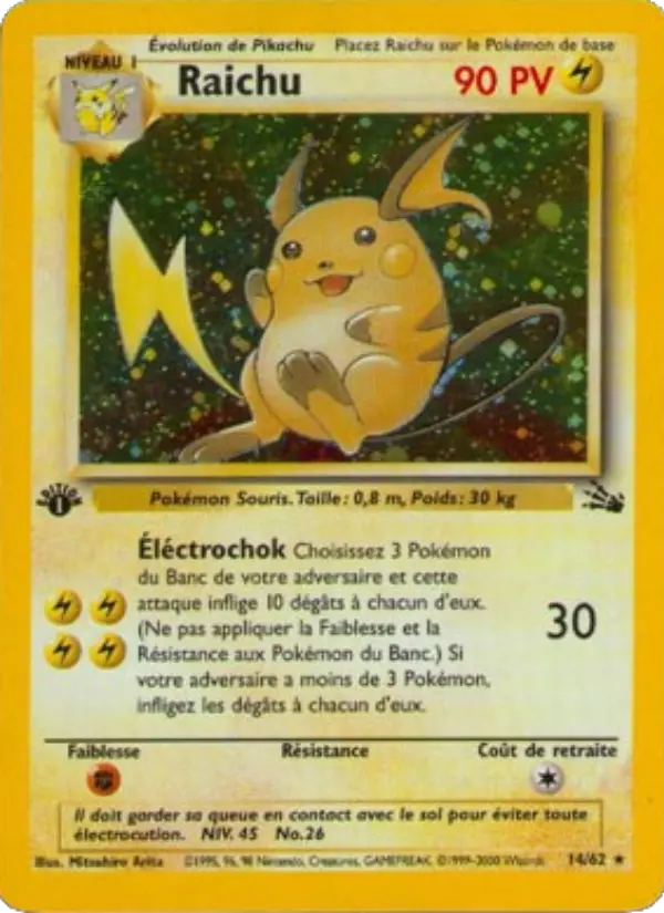Raichu – carte Pokémon TCG Rare n°14