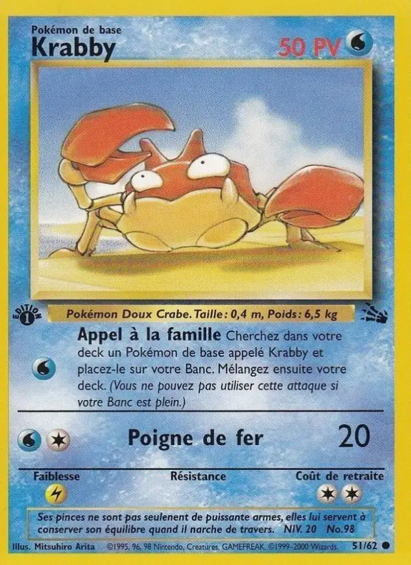 Krabby – carte Pokémon TCG Commune n°51