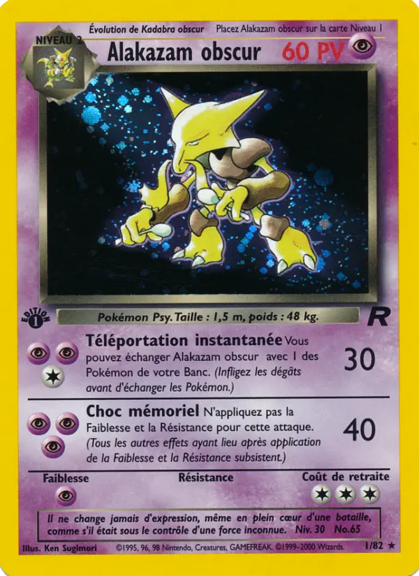 Alakazam obscur – carte Pokémon TCG Rare n°1