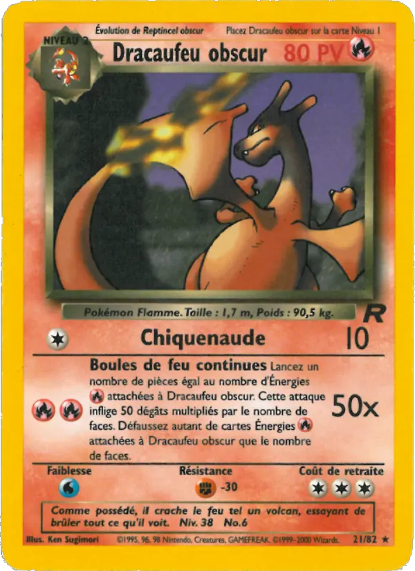 Dracaufeu obscur – carte Pokémon TCG Rare n°21