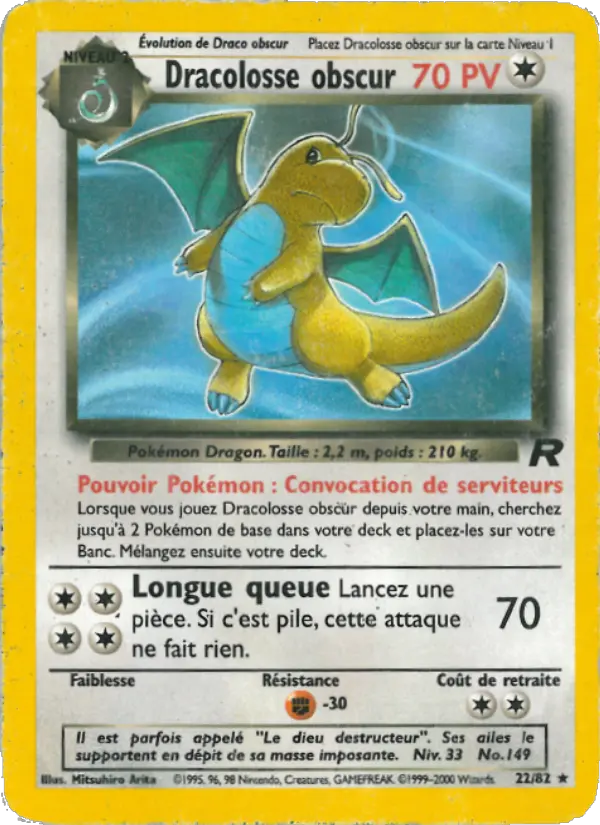 Dracolosse obscur – carte Pokémon TCG Rare n°22
