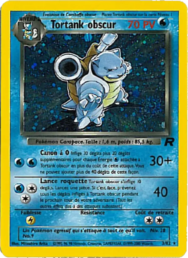 Tortank obscur – carte Pokémon TCG Rare n°3