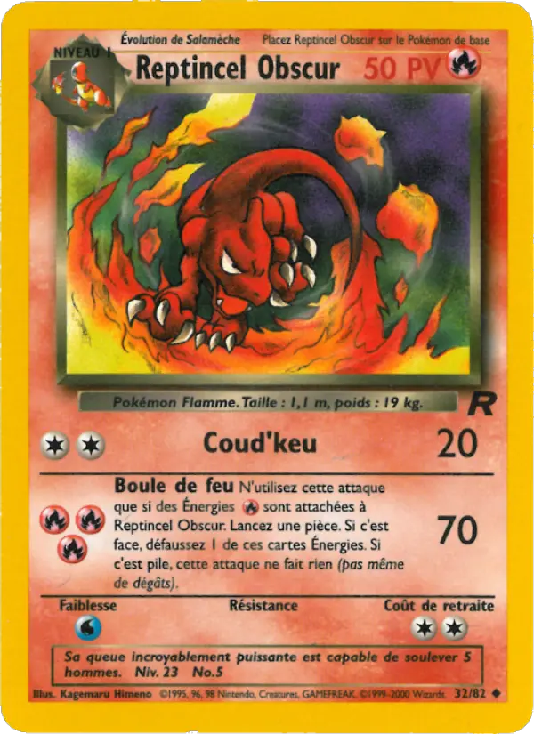 Reptincel Obscur – carte Pokémon TCG Peu Commune n°32