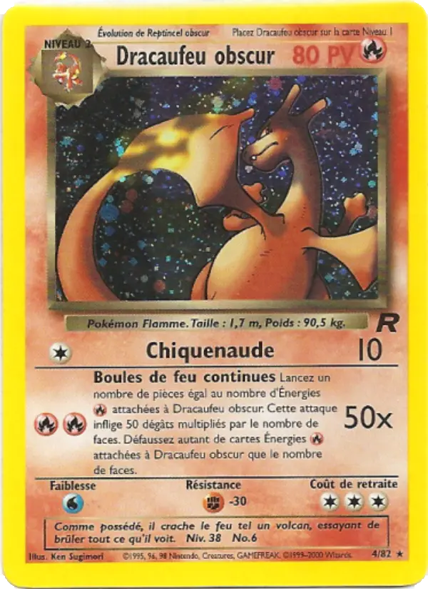 Dracaufeu obscur – carte Pokémon TCG Rare n°4