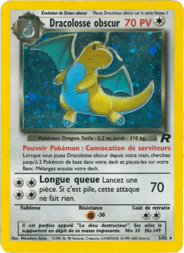 Dracolosse obscur – carte Pokémon TCG Rare n°5