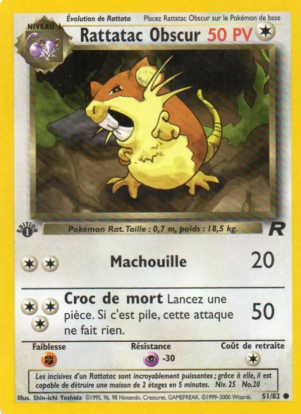 Rattatac obscur – carte Pokémon TCG Commune n°51
