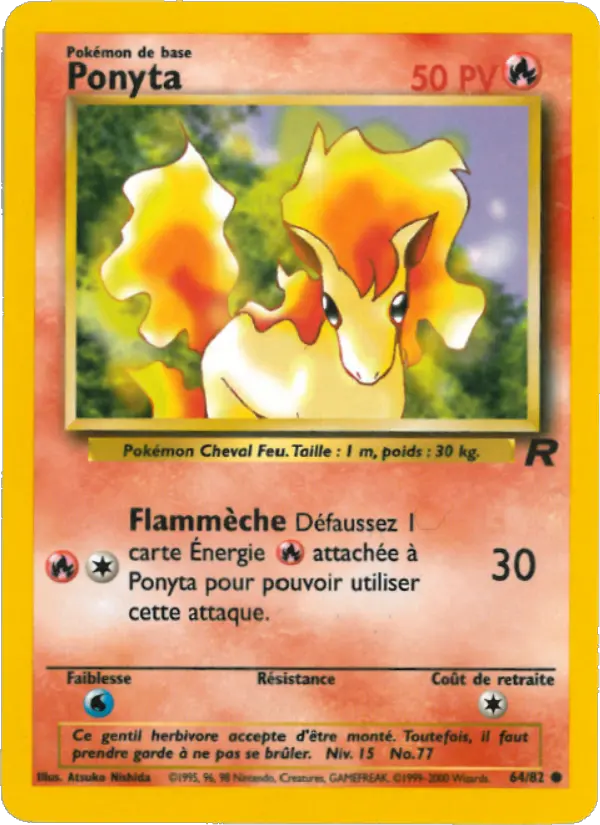 Ponyta – carte Pokémon TCG Commune n°64