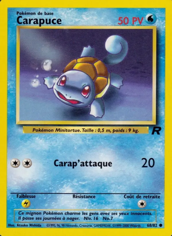 Carapuce – carte Pokémon TCG Commune n°68