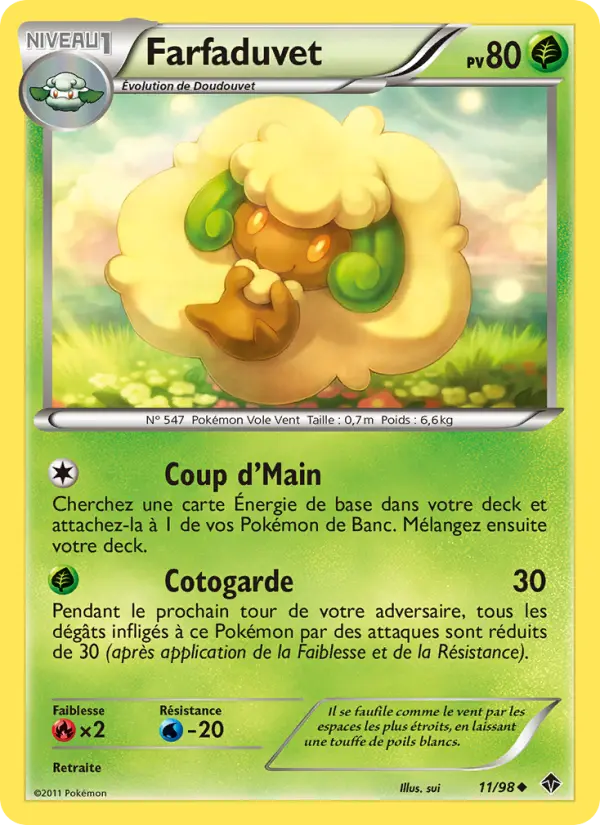 Farfaduvet – carte Pokémon TCG Peu Commune n°11