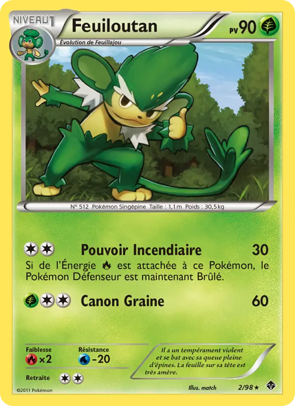 Feuiloutan – carte Pokémon TCG Rare n°2