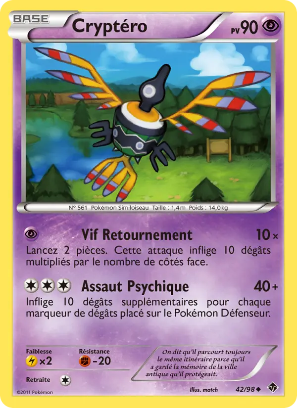 Cryptéro – carte Pokémon TCG Peu Commune n°42