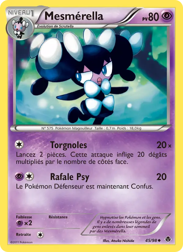 Mesmérella – carte Pokémon TCG Peu Commune n°45