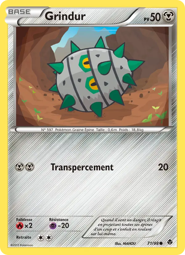 Grindur – carte Pokémon TCG Commune n°71