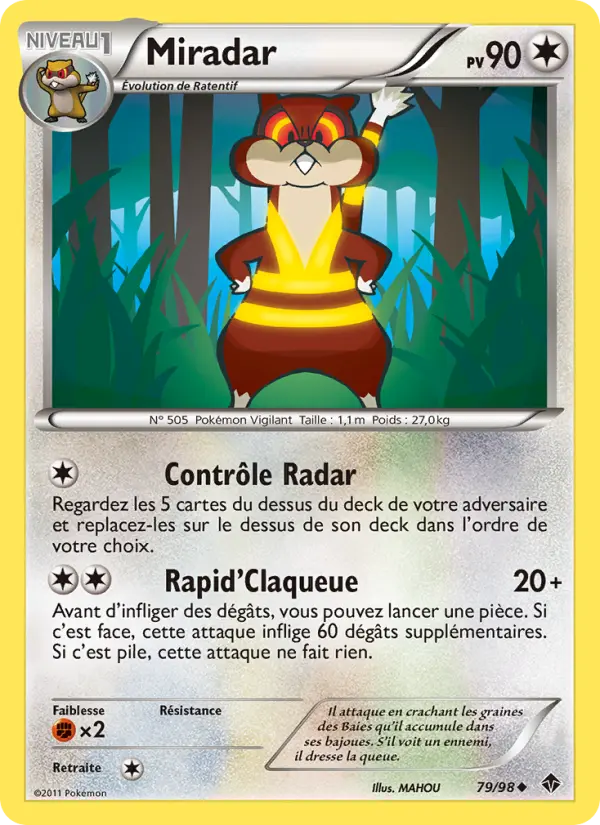 Miradar – carte Pokémon TCG Peu Commune n°79