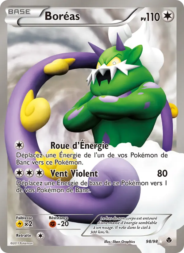 Boréas – carte Pokémon TCG Ultra Rare n°98