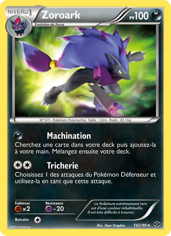 Zoroark – carte Pokémon TCG Magnifique rare n°102