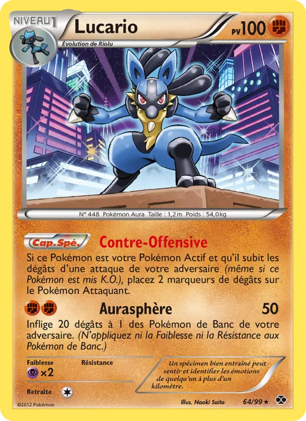 Lucario – carte Pokémon TCG Rare n°64