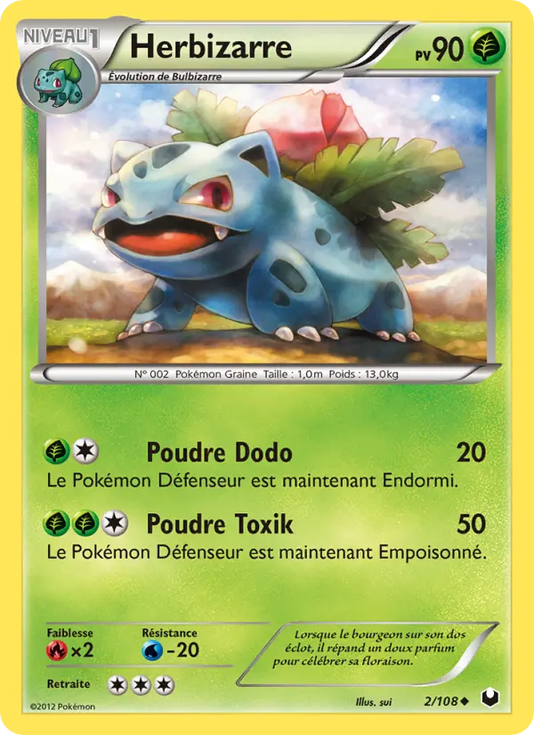 Herbizarre – carte Pokémon TCG Peu Commune n°2