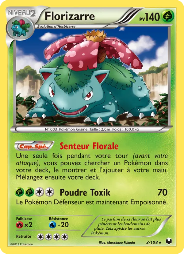 Florizarre – carte Pokémon TCG Rare n°3