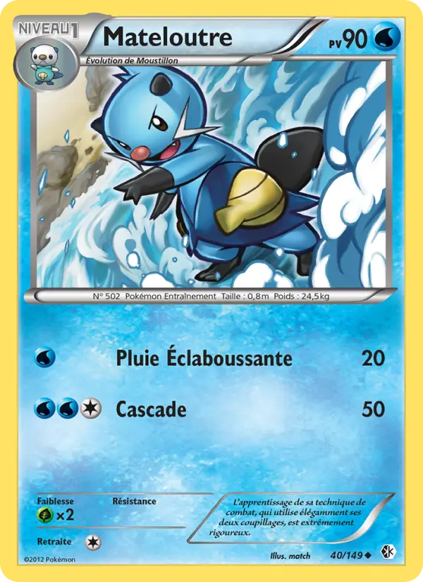 Mateloutre – carte Pokémon TCG Peu Commune n°40