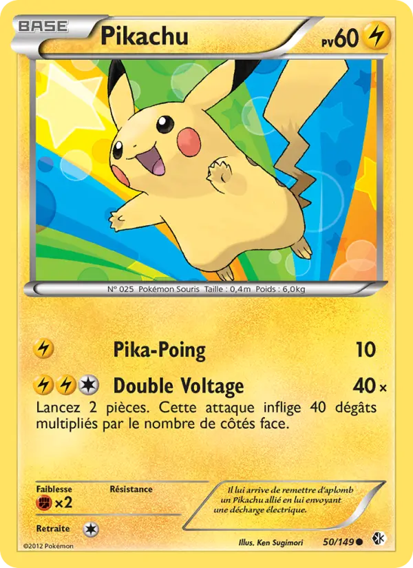 Pikachu – carte Pokémon TCG Commune n°50