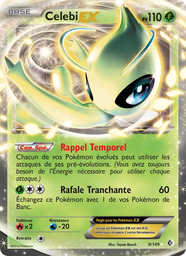 Celebi-EX – carte Pokémon TCG Rare n°9