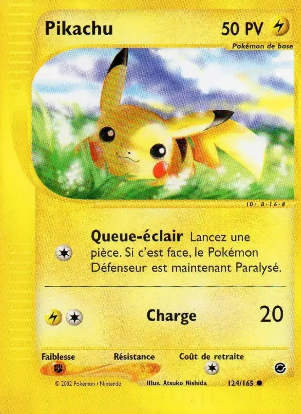 Pikachu – carte Pokémon TCG Commune n°124