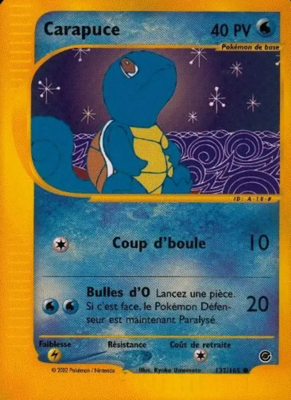 Carapuce – carte Pokémon TCG Commune n°132