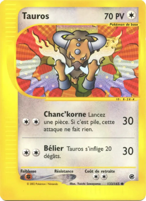 Tauros – carte Pokémon TCG Commune n°133
