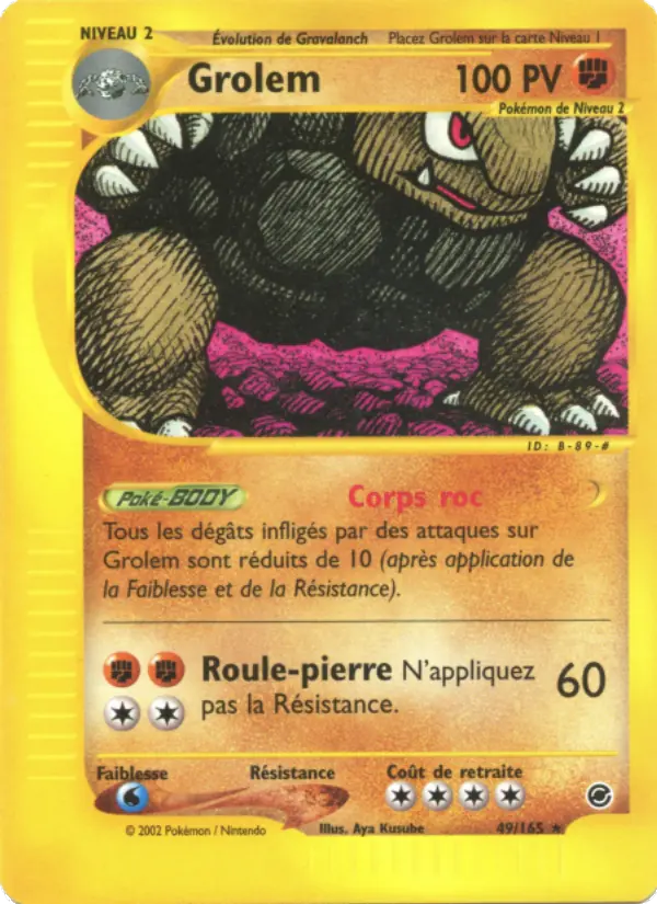 Grolem – carte Pokémon TCG Rare n°49