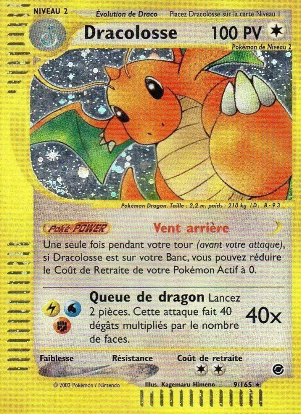 Dracolosse – carte Pokémon TCG Rare n°9