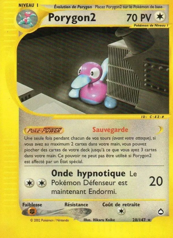 Porygon2 – carte Pokémon TCG Rare n°28