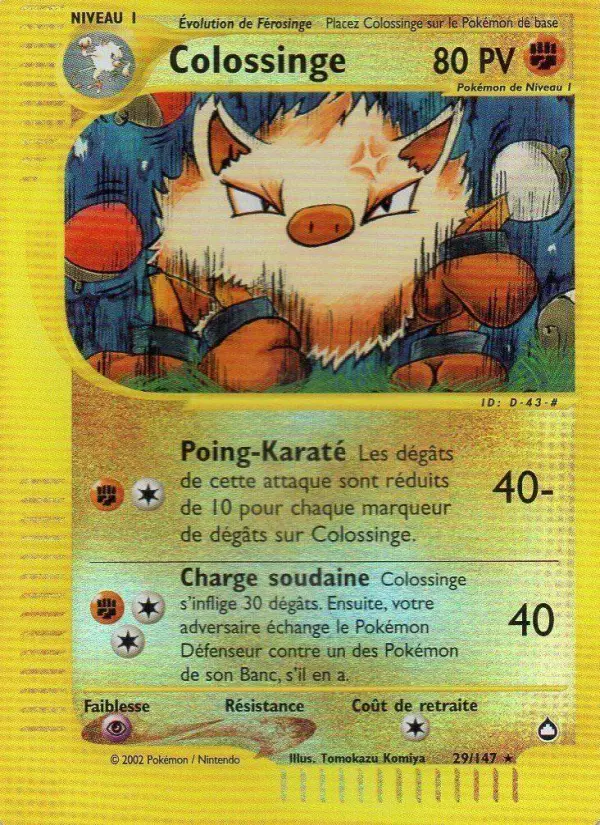Colossinge – carte Pokémon TCG Rare n°29