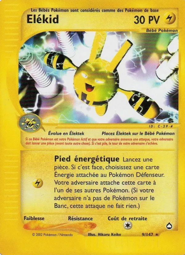 Elékid – carte Pokémon TCG Rare n°9