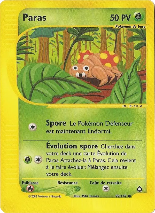 Paras – carte Pokémon TCG Commune n°99