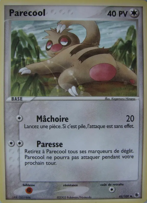 Parecool – carte Pokémon TCG Peu Commune n°45