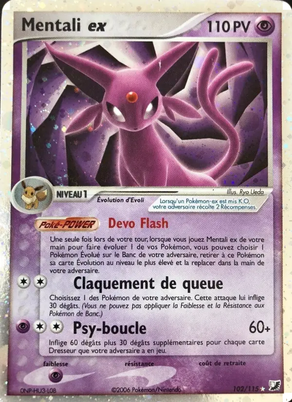 Mentali ex – carte Pokémon TCG Rare n°102