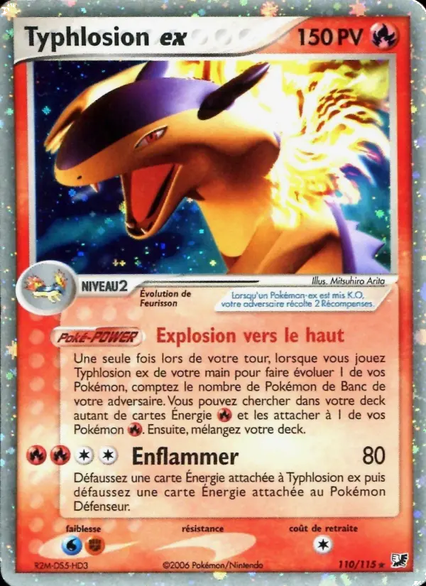 Typhlosion ex – carte Pokémon TCG Rare n°110
